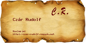 Czár Rudolf névjegykártya